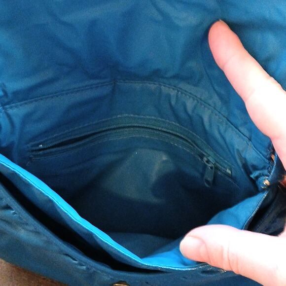 Vintage Teal Small Purse Unbranded Ruffle - Picture 4 of 5